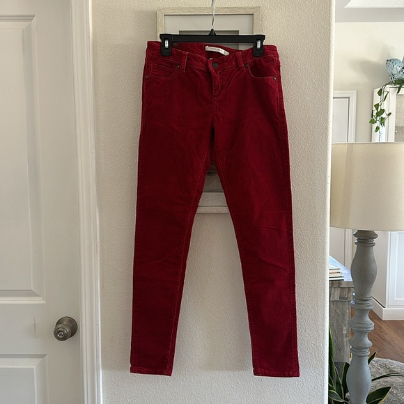 NWOT Beautiful red Lauren Conrad corduroy skinny’s! ✨ - Picture 3 of 4